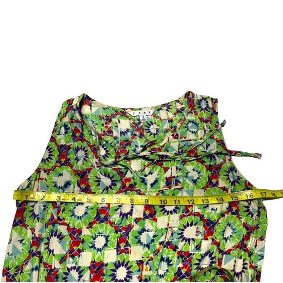 CAbi Multicolor Peplum Blouse Size Small - Picture 4 of 6